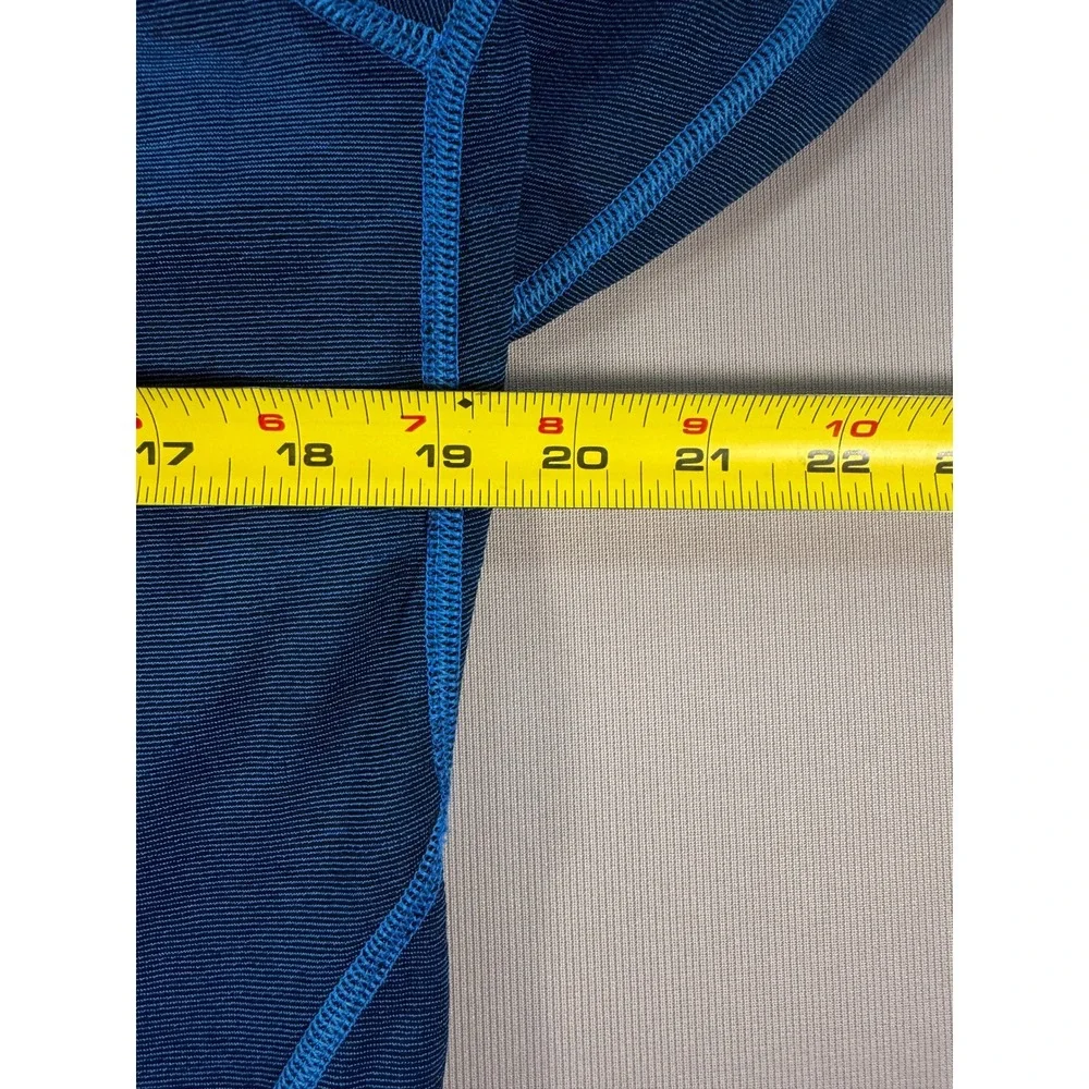 Nike Dri-FIT Mens Large Blue Space Dye Quarter Zip Pullover Running Shirt
